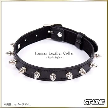 Amazon.co.jp: [ジーティーライン] ネックレス 首輪 スタッズ レザー